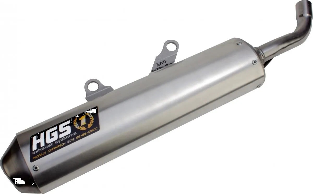 Hgs 2-Takt Schalldämpfer Aluminium Auspuff mit Stahl Endkappe