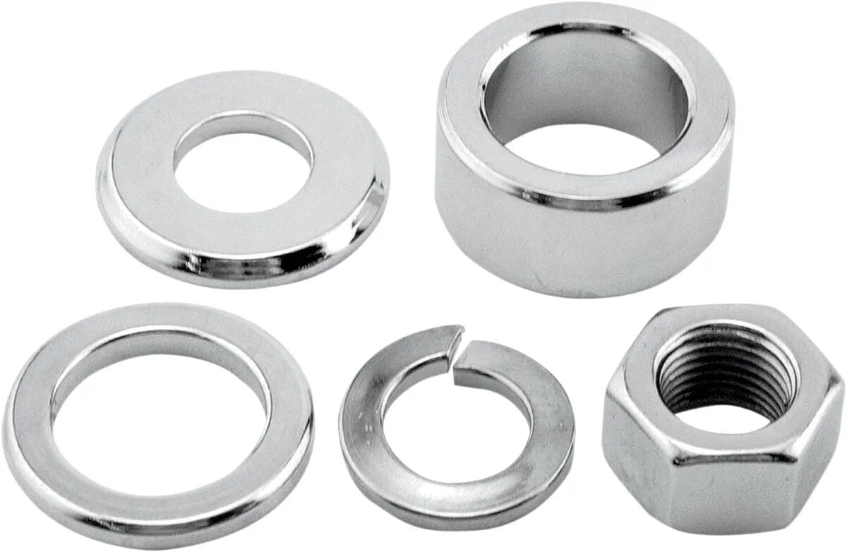 Colony Front Axle Spacer Nut Kit Chrome for Sportster 00-07
