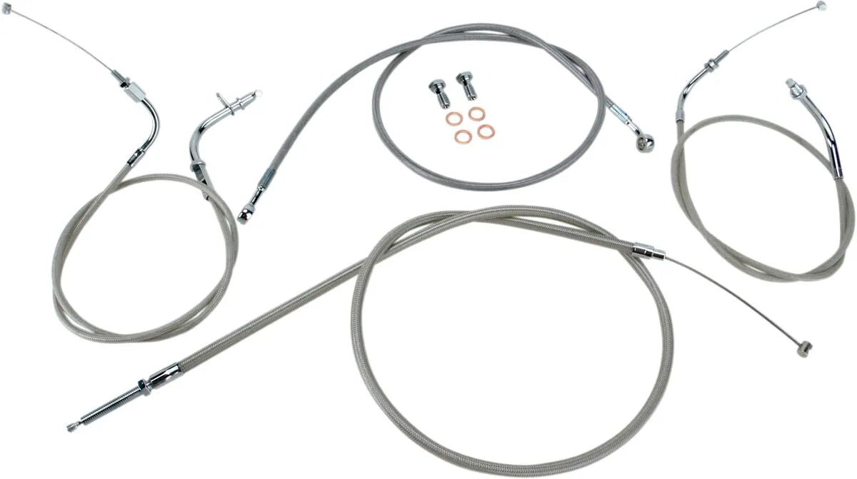 BARON Stainless Steel Handlebar Cable Kit for 12"-14" Handlebars