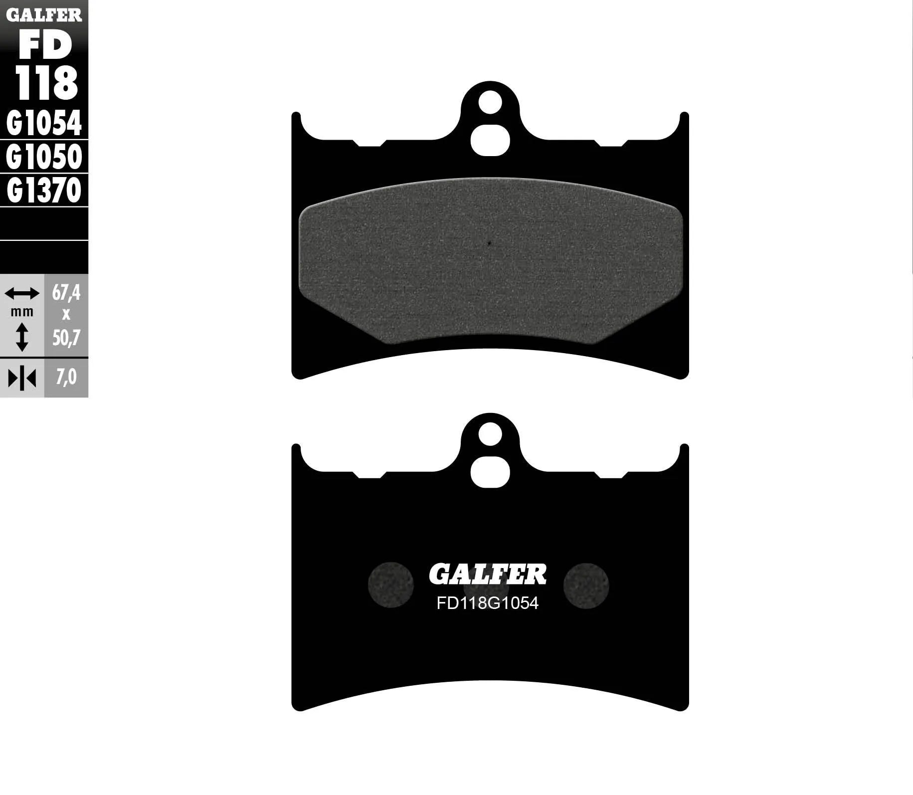Galfer Semi-metallic Brake Pads For Oem Replacement