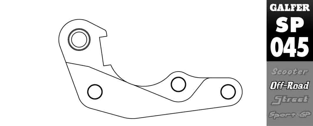 Galfer Brake Caliper Relocation Bracket For 240mm Rotor