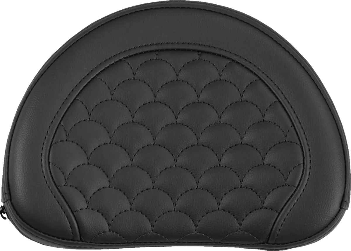 Saddlemen Contoured Sissy Bar Pad CF LS White Stitch 5" Width