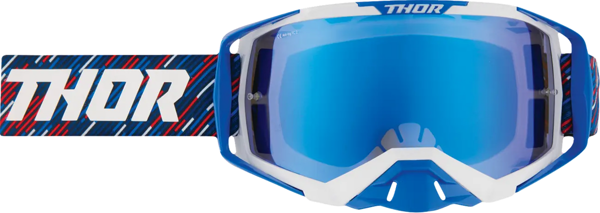 Thor Activate Goggle Stripes Red White Blue