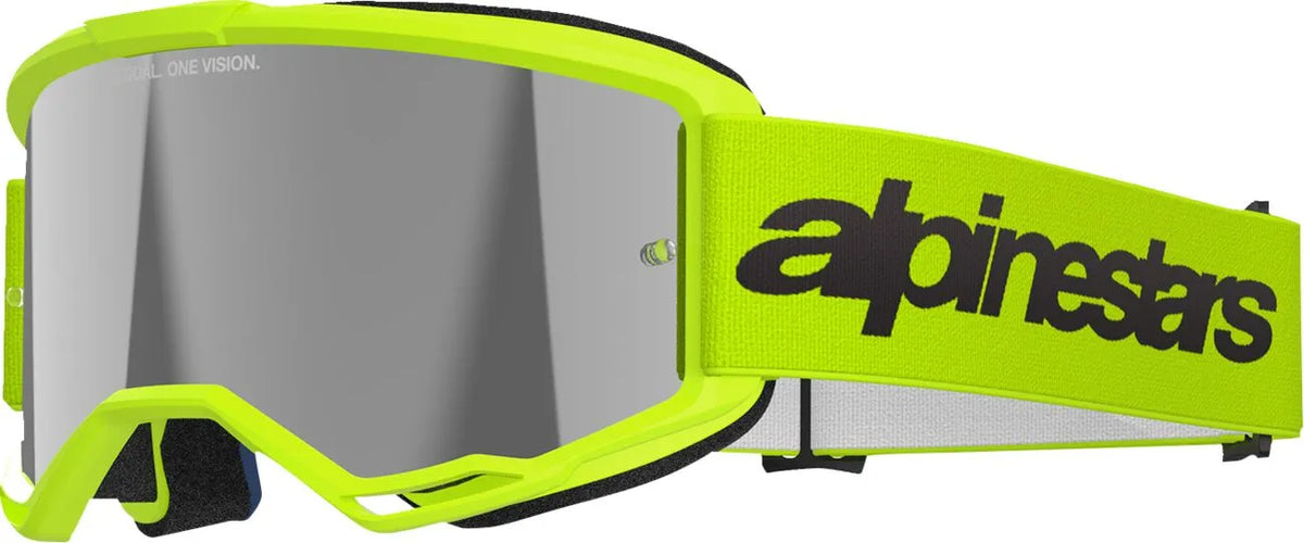 Alpinestars Vision 3 Wordmark Goggle Yellow Fluo Mirror-Silver