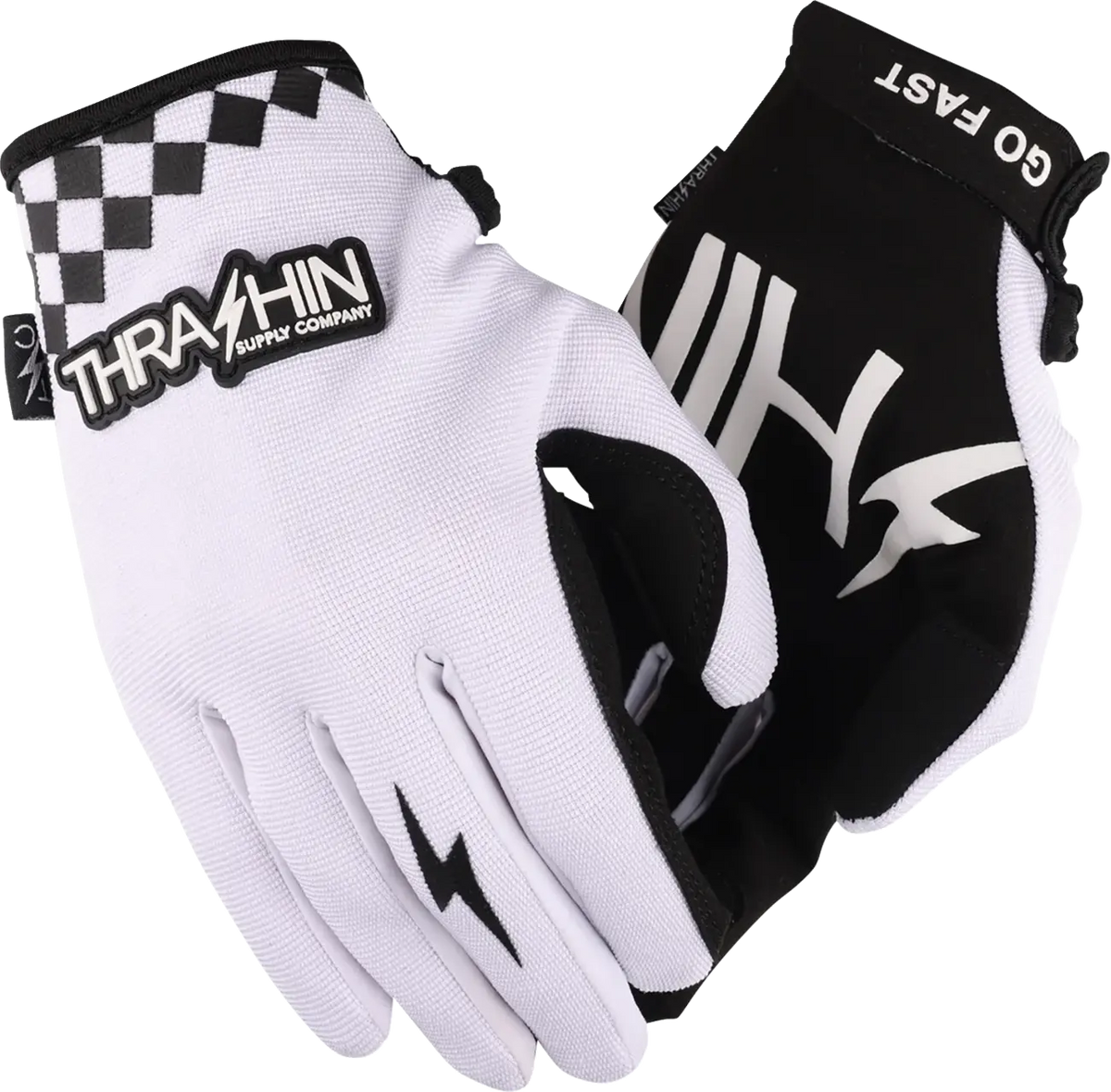 Thrashin Supply Co Go Fast Stealth Gloves White