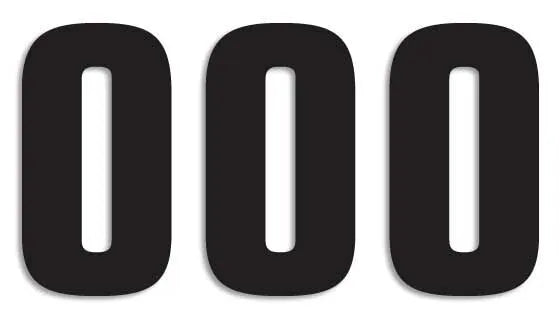 Blackbird Racing Number Plate Graphic - Two Series Numbers