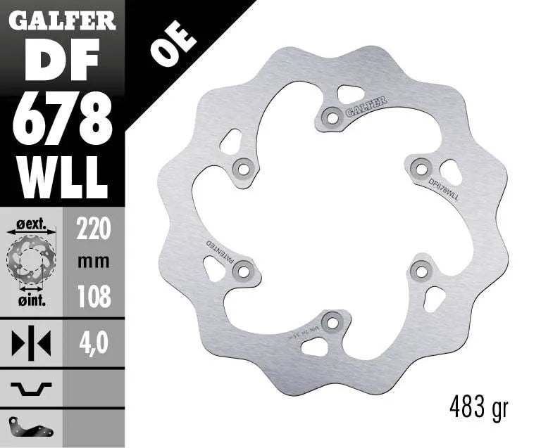 Galfer Wave® Brake Rotor For Motorcycles - Rear