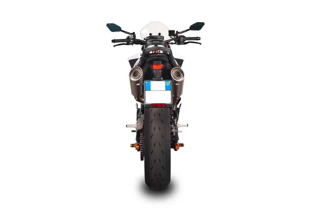 Spark Grid-o Slip-on Schalldämpfer Set Titan - ECE Straßenzulassung