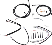 BURLY BRAND Black Vinyl Cable/Line Kit for Ape Hangers