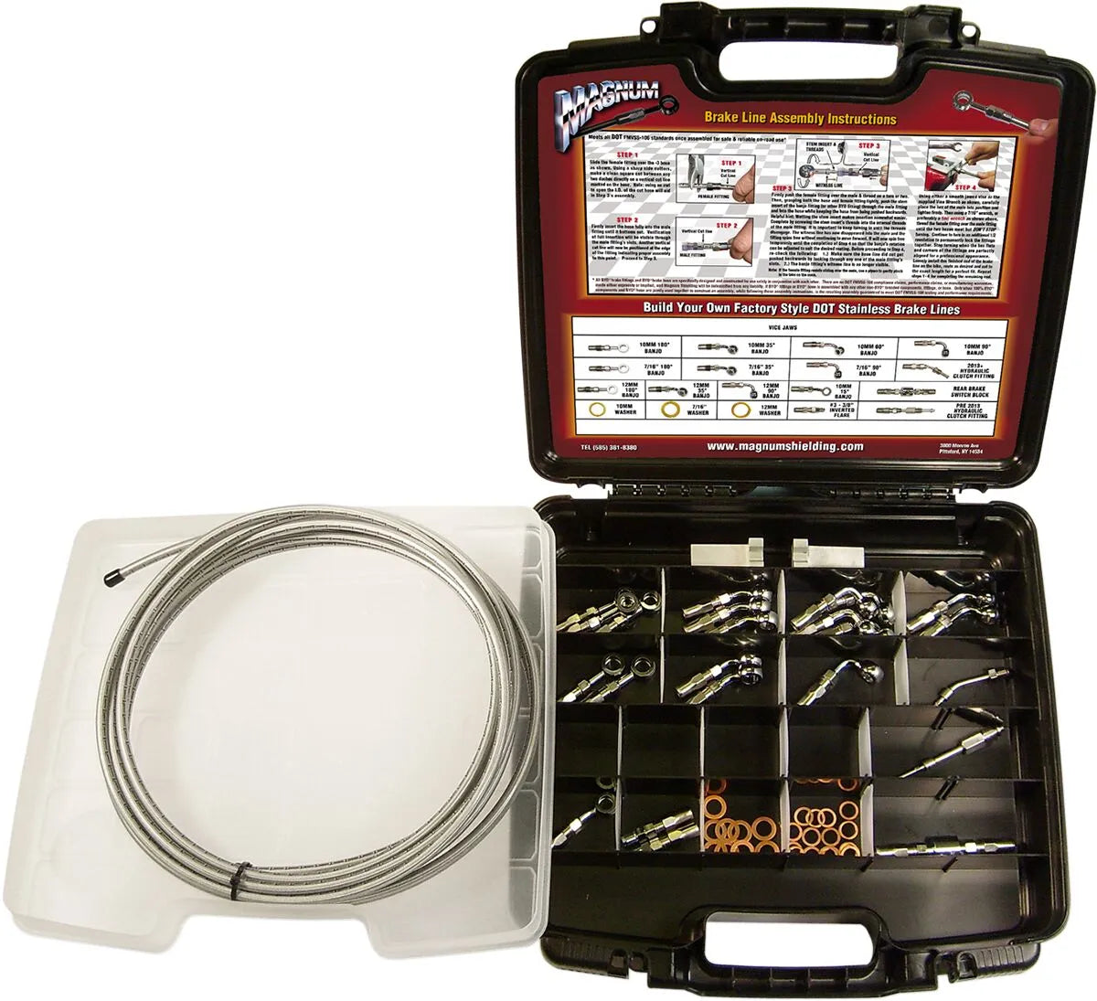 Magnum Shielding Byo Bremsleitung Kit Für Custom-Motorradbauten