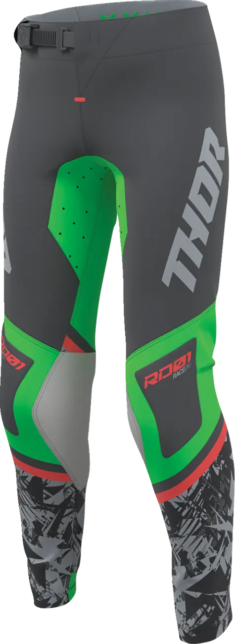 Thor Sportsmode Punk'd Youth Pants Charcoal/Green