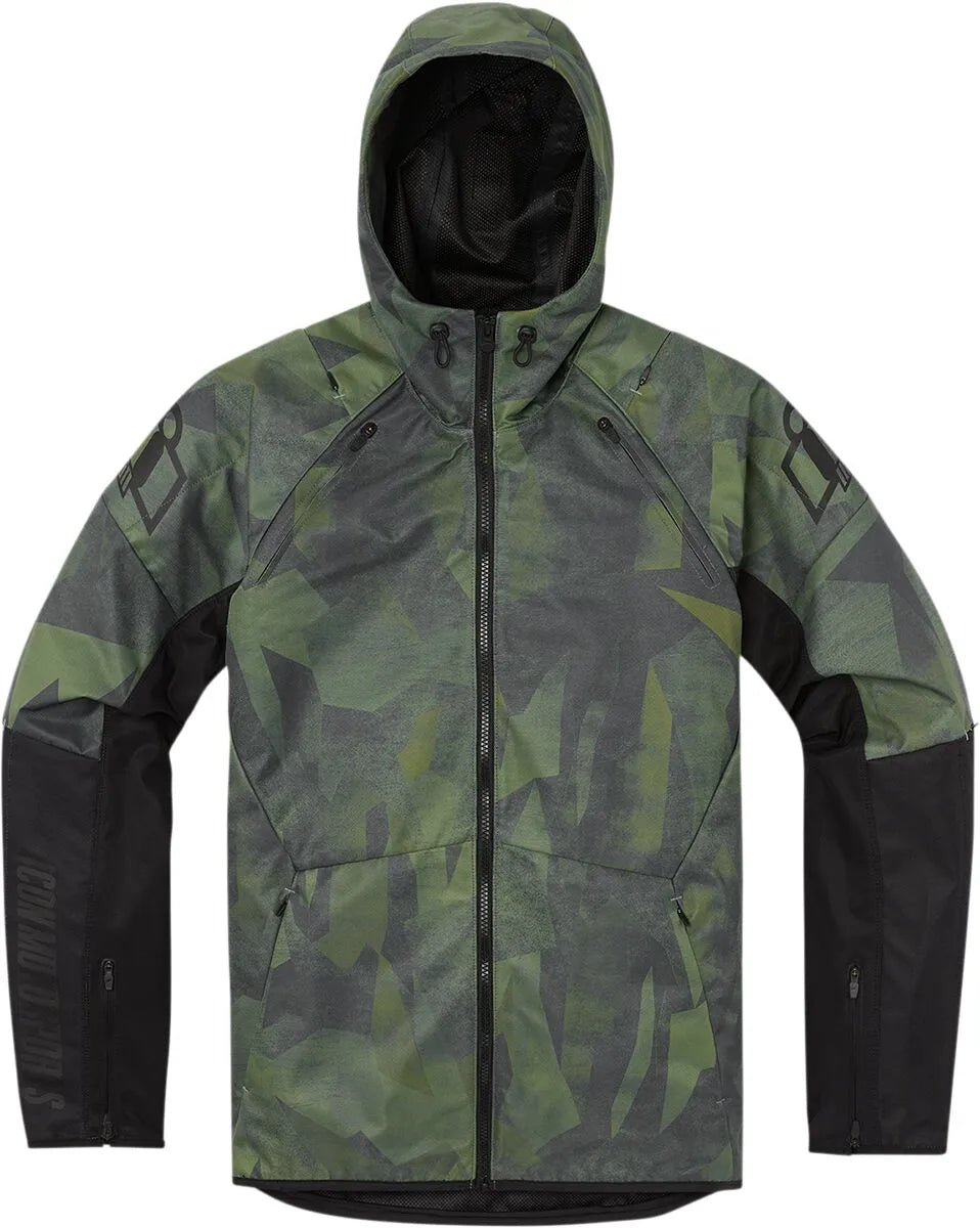 Icon Airform Battlescar Jacket - Black/Camo Green
