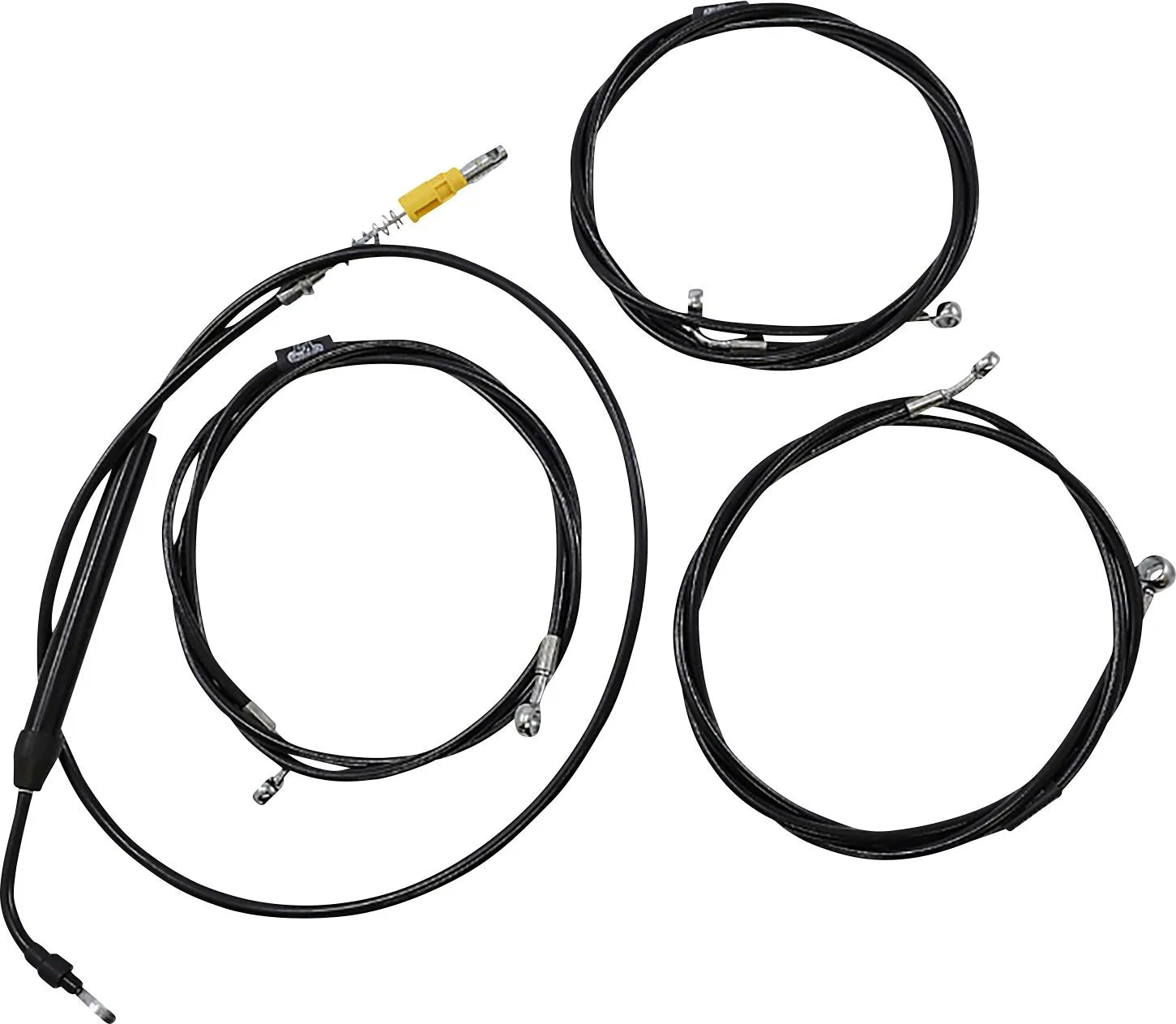 La Choppers Standard Black Vinyl Handlebar Cable Kit