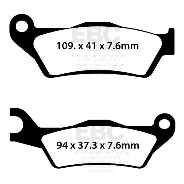 Ebc Sfa Serie Organische Roller Bremsbeläge - Vorne
