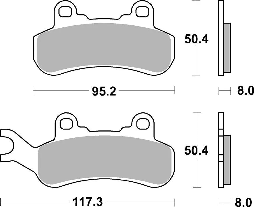 Sbs Psi Sinter Bremsbeläge Für Atv/utv Leistung - Vorne & Hinten