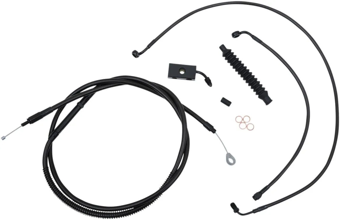 La Choppers Midnight Braided Handlebar Cable/Brake Line Kit