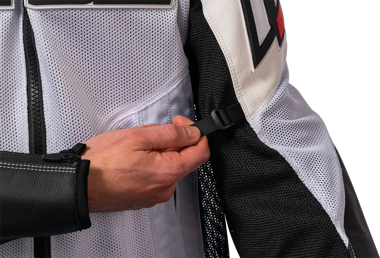 Icon Mesh Af™ Leather Jacket - Black/White