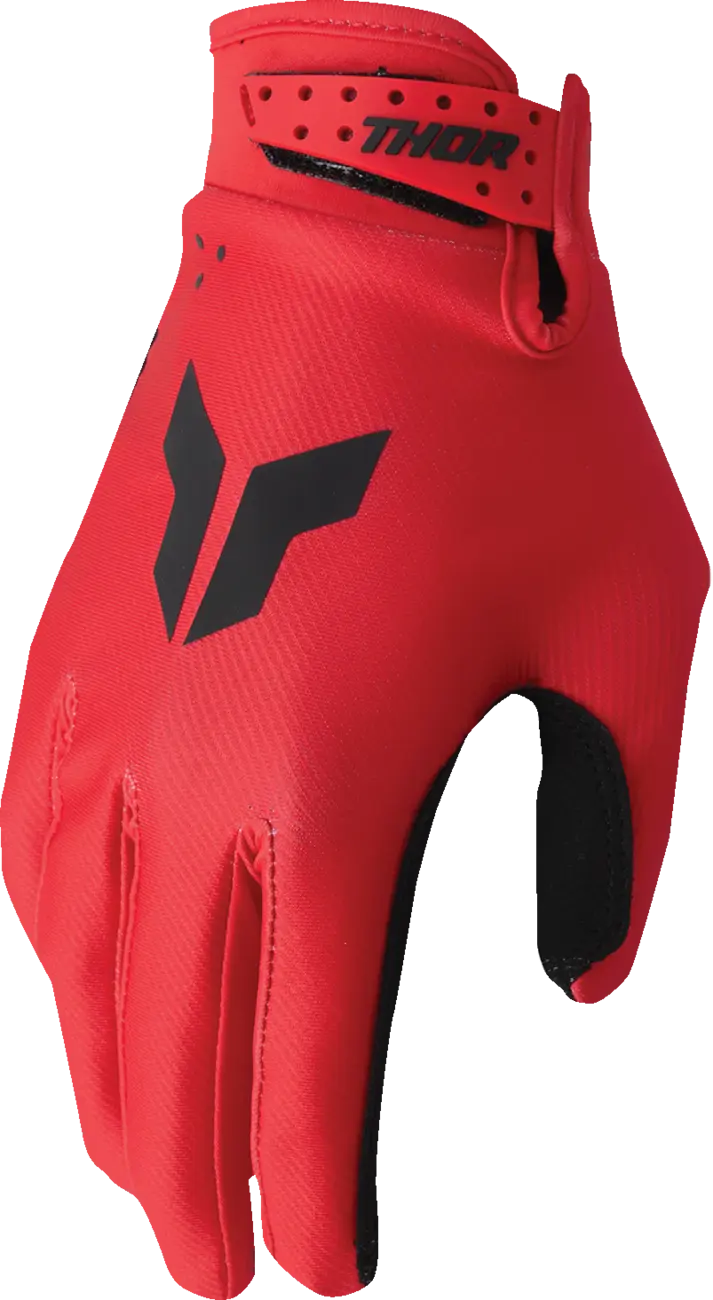 Thor Youth Launchmode Split Gloves - Red