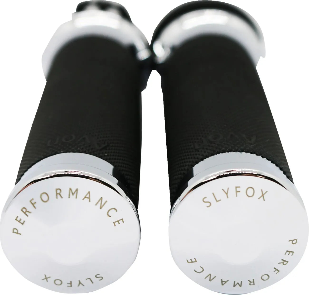 Slyfox Chrome Motorcycle Grips - 1" Handlebar