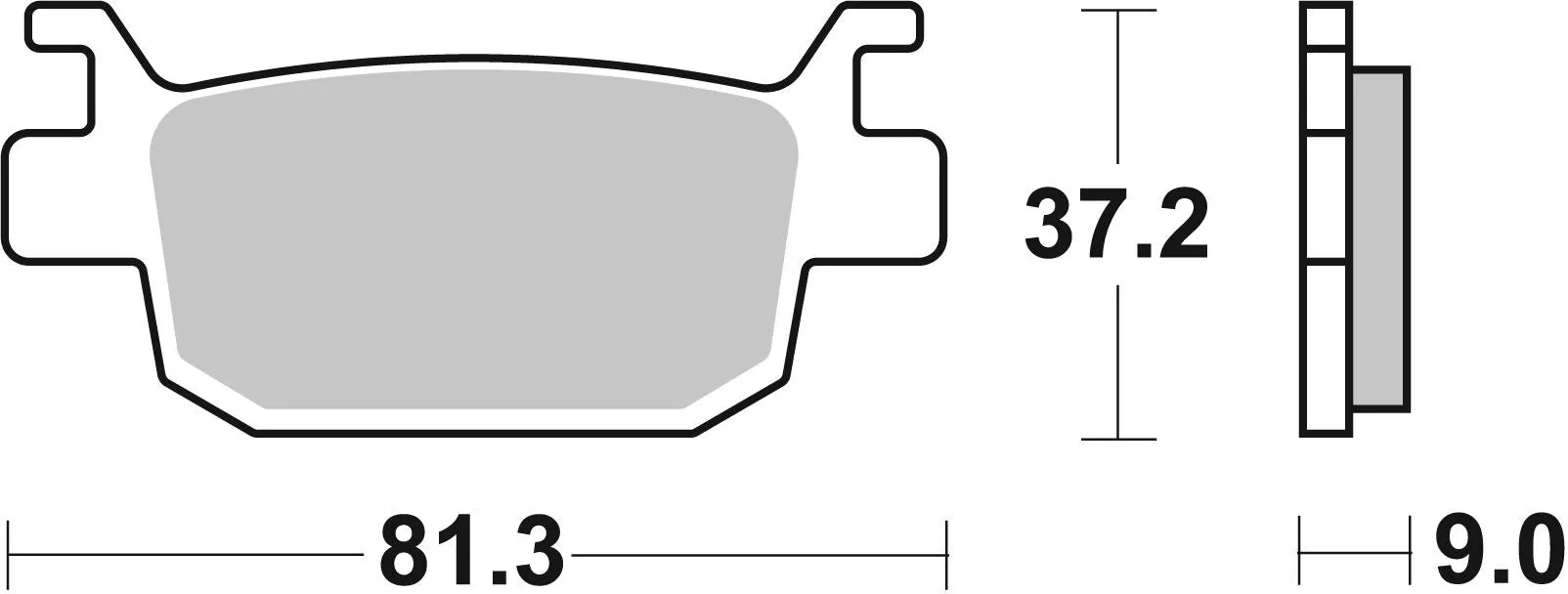 Sbs Ms Scooter Maxi Sinter-Bremsbeläge - Hinten