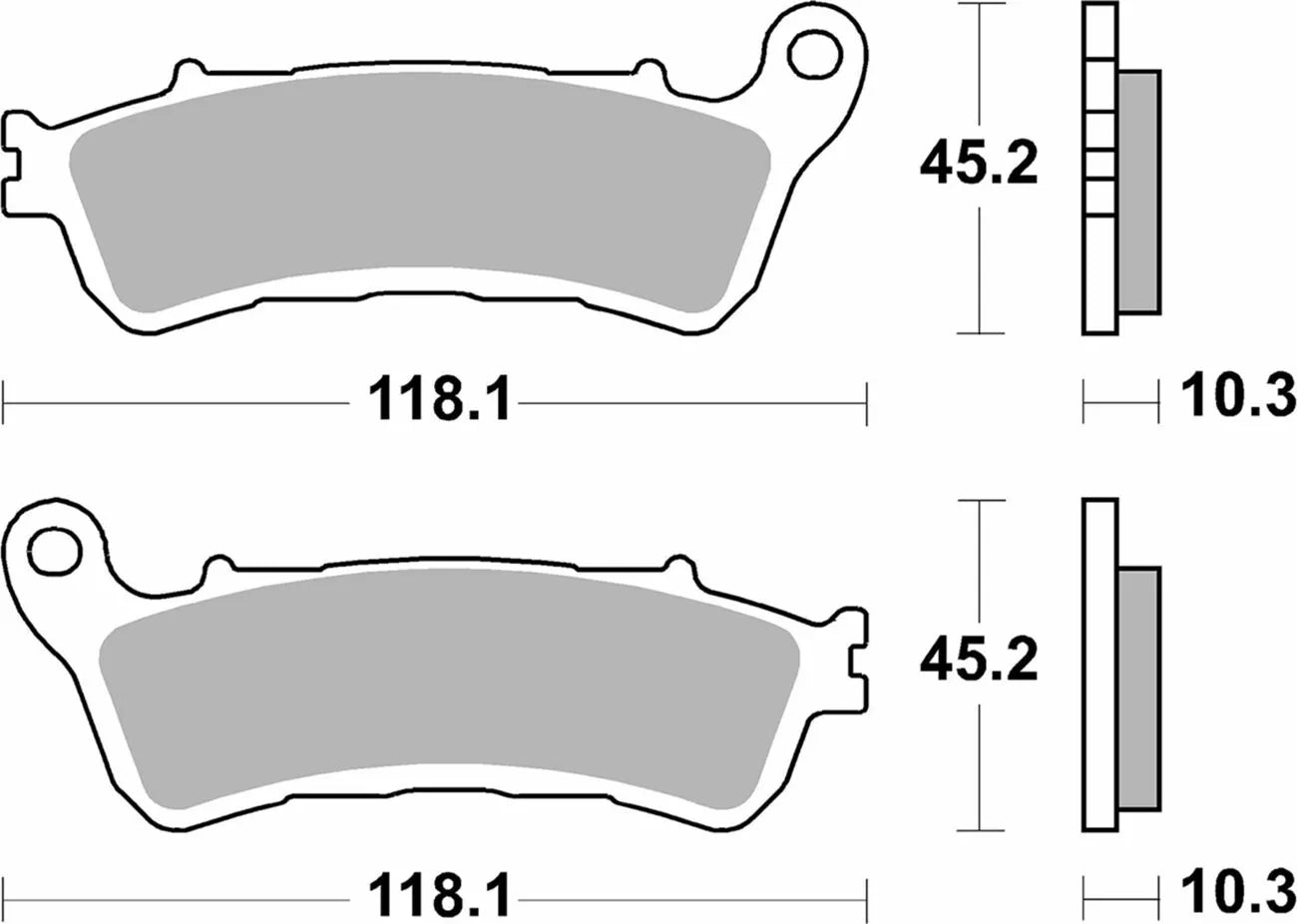 SBS Sintered Bremsbeläge - Hohe thermische Stabilität - Hinten