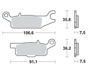 Moto-master Racing Sintered Bremsbeläge Für Atv - Vorne