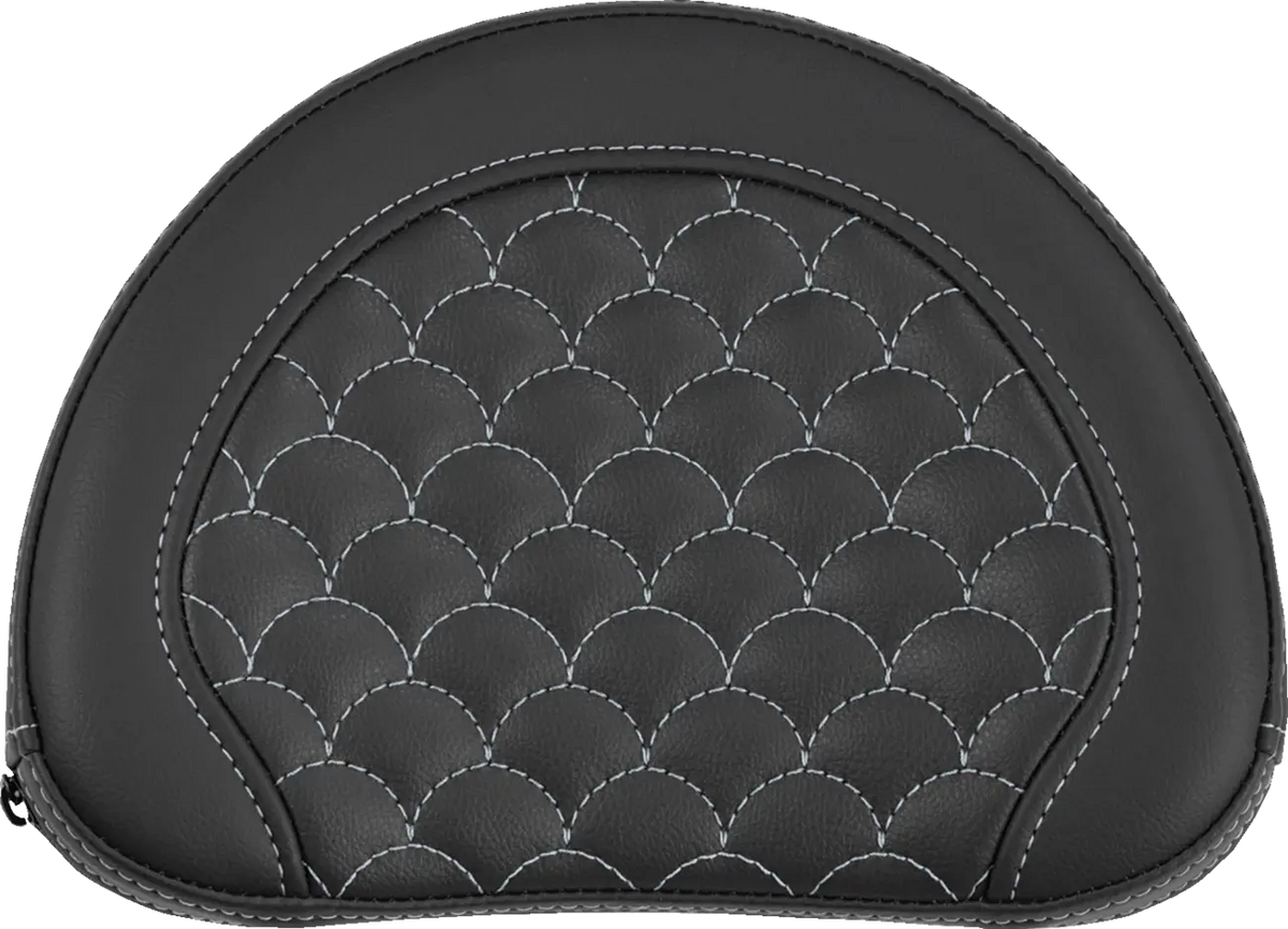 Saddlemen Contoured Sissy Bar Pad 5" Width Silver Stitch for HD