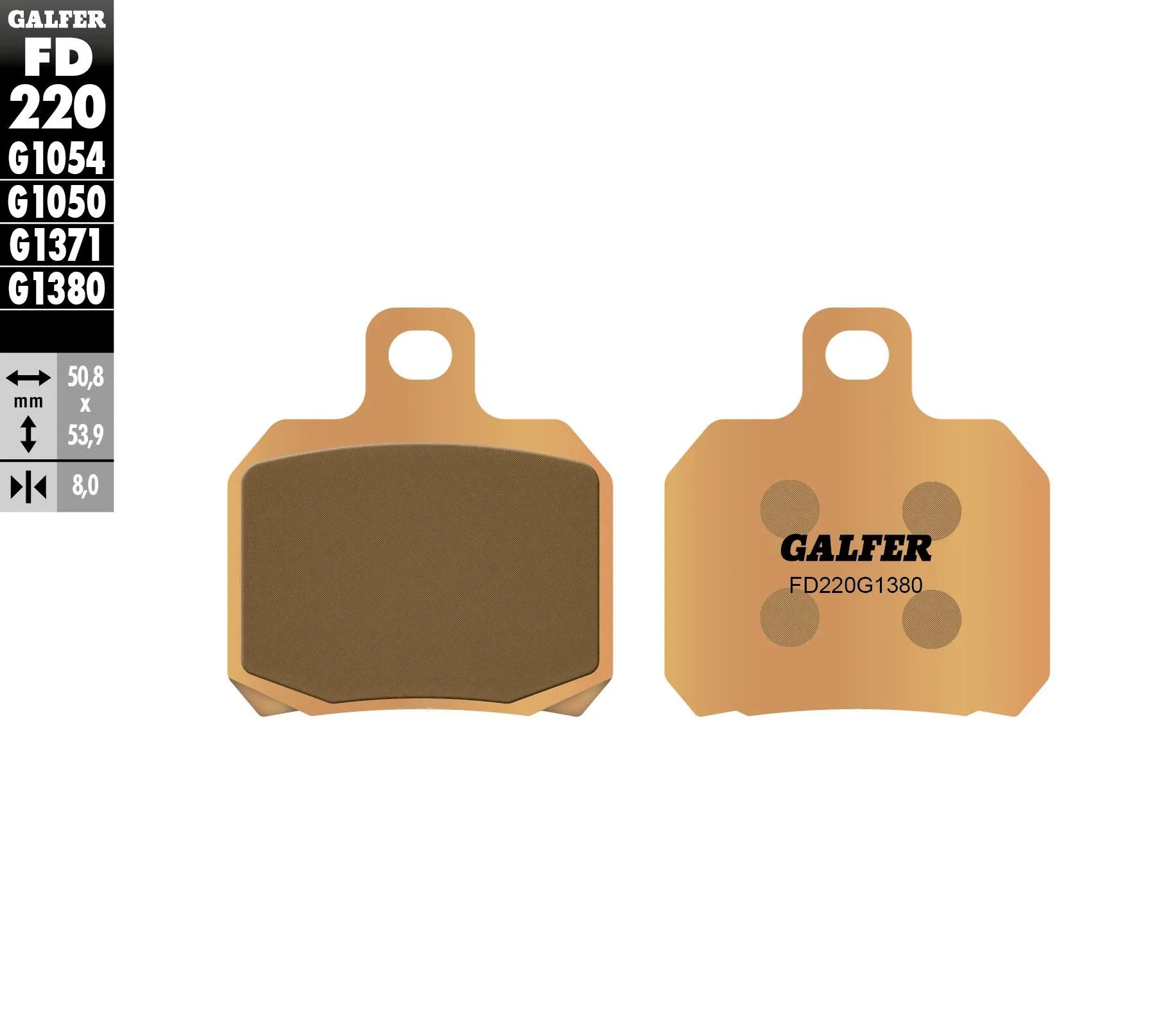 Galfer Hh Sintered Brake Pads - Superior Stopping Power - Front & Rear