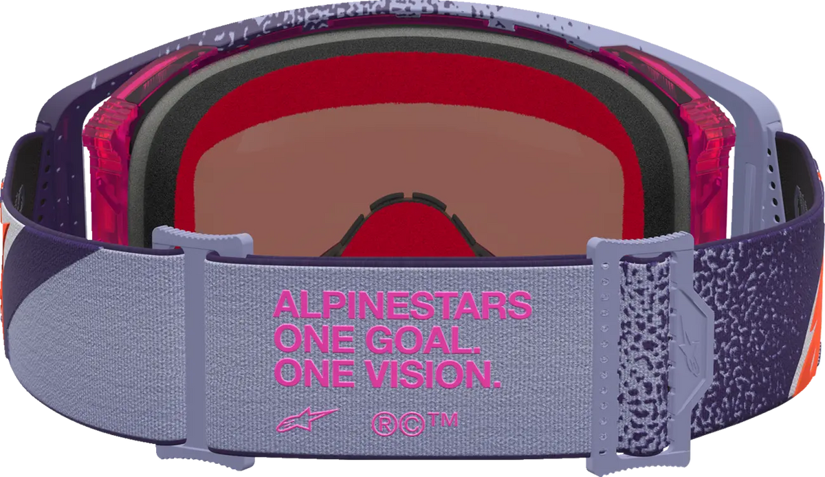 Alpinestars Supertech Hiten Goggle Purple Red Mirror-Pink