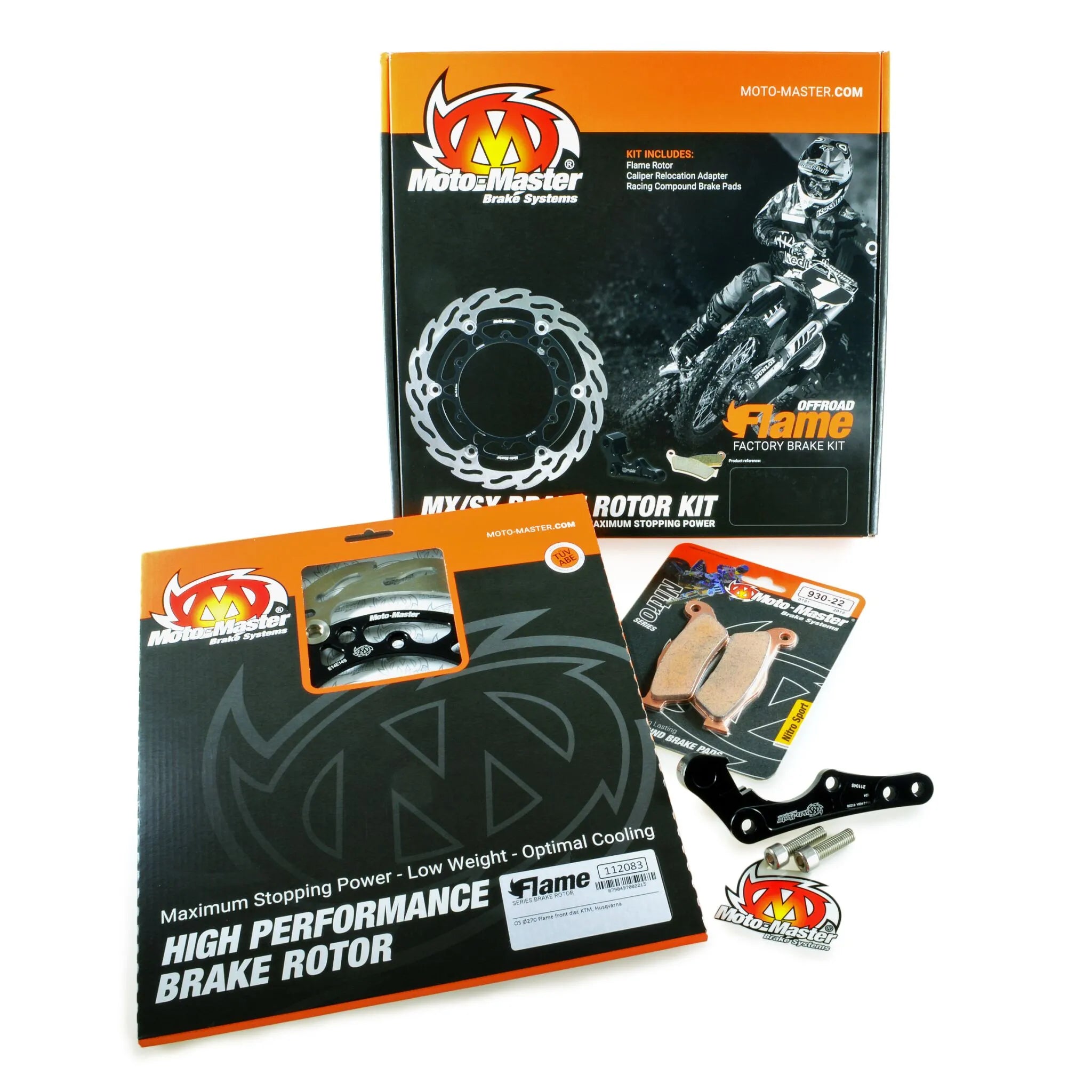Moto-master Supermoto Racing Kit With 320mm Flame Disc - Front