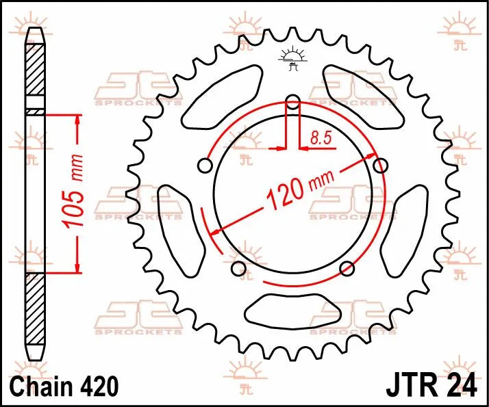 Jt Sprockets Steel Rear Sprocket 51t