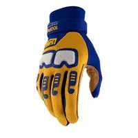 100% Langdale Gloves - Blue/White/Yellow/Light Brown