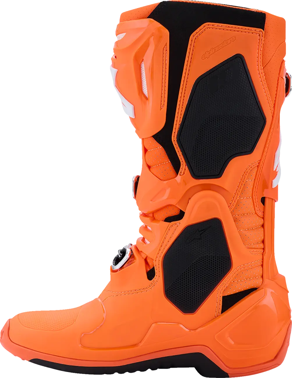 Alpinestars Tech 10 Supervented Boots Orange Fluo Black White