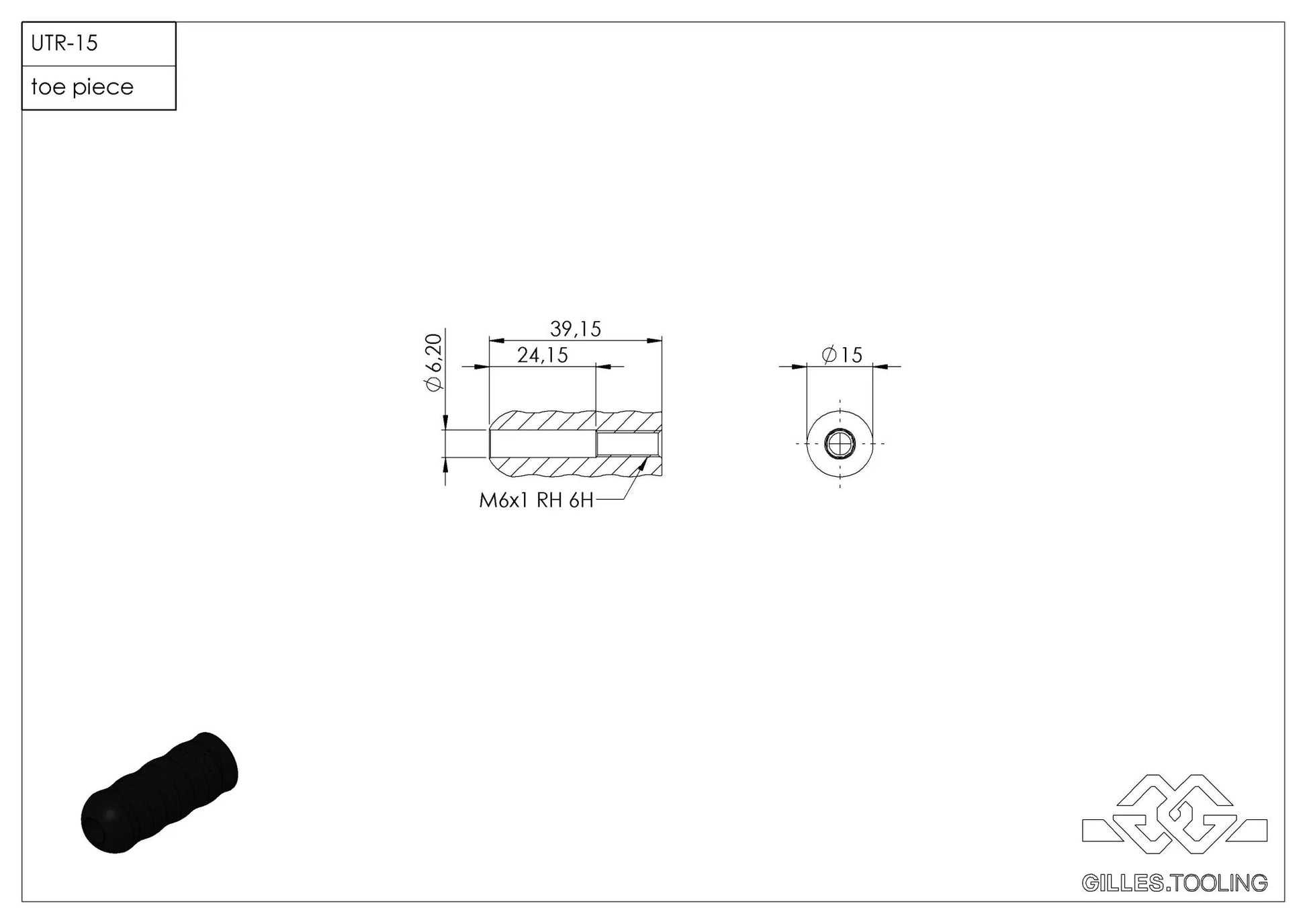 Gilles Tooling Toe Piece for Motorcycle Footpegs