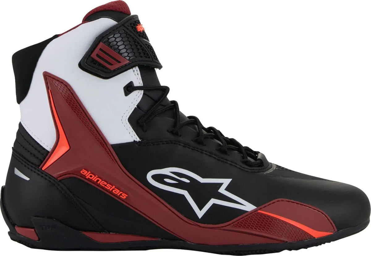 Alpinestars Faster-4 Shoes Black White Dark Red