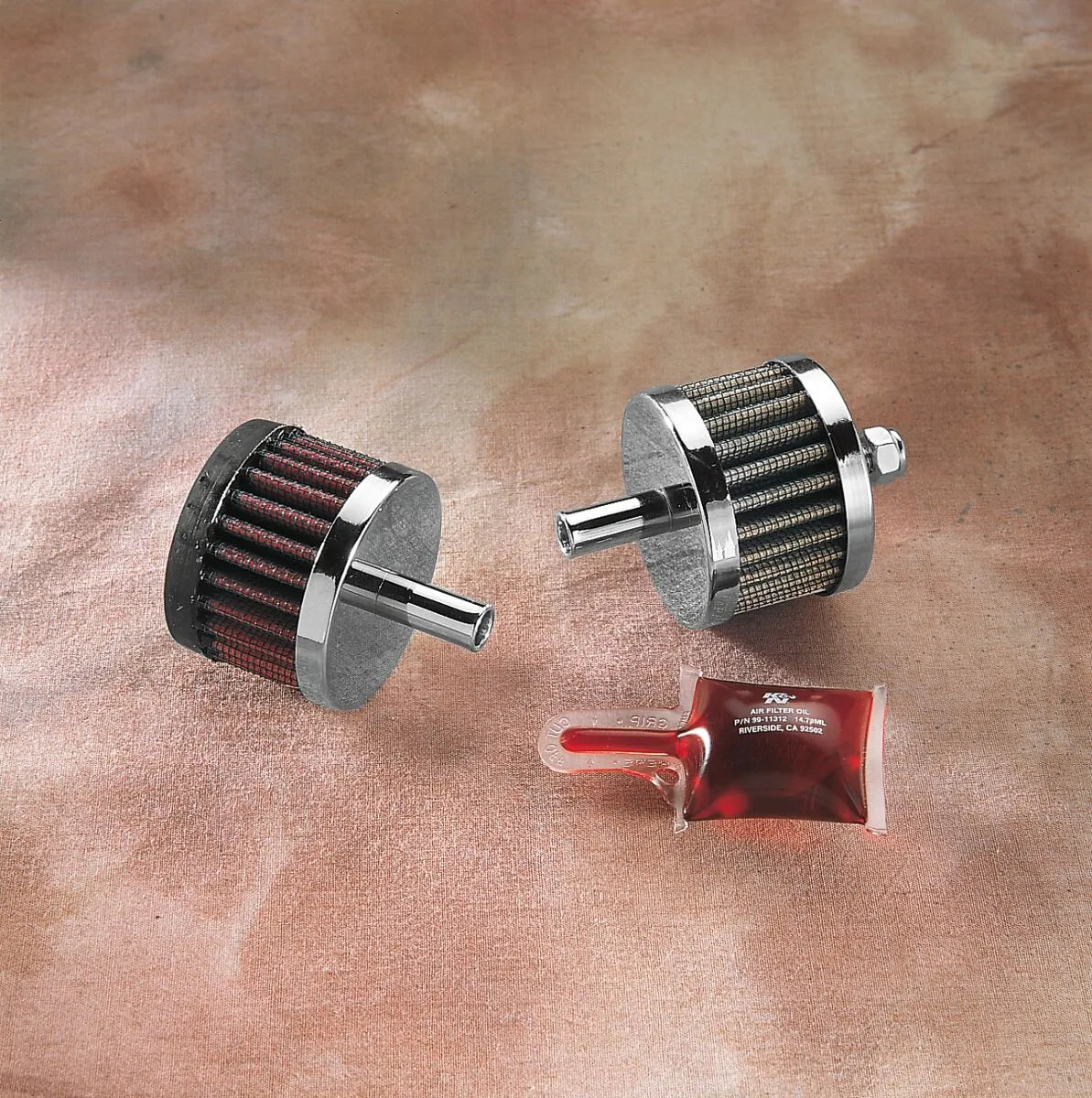 K&n Steel Base Crankcase Vent Filter With Chrome Finish