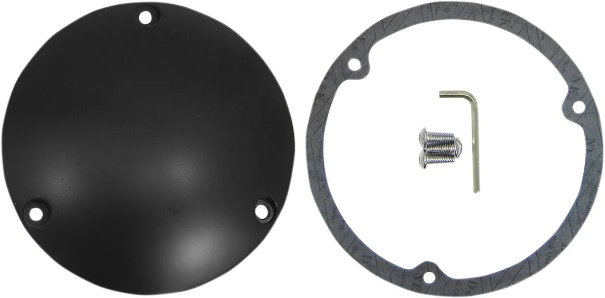 Drag Specialties Matte Black Derby Cover for Big Twin Models