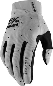 100% Ridefit Glove - Black/Silver