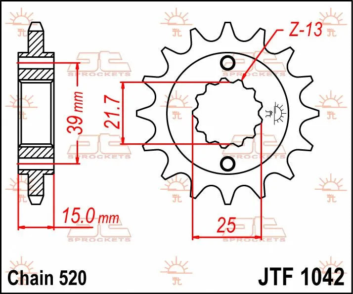 Jt Sprockets Front Sprocket - 520 Chain, 14t