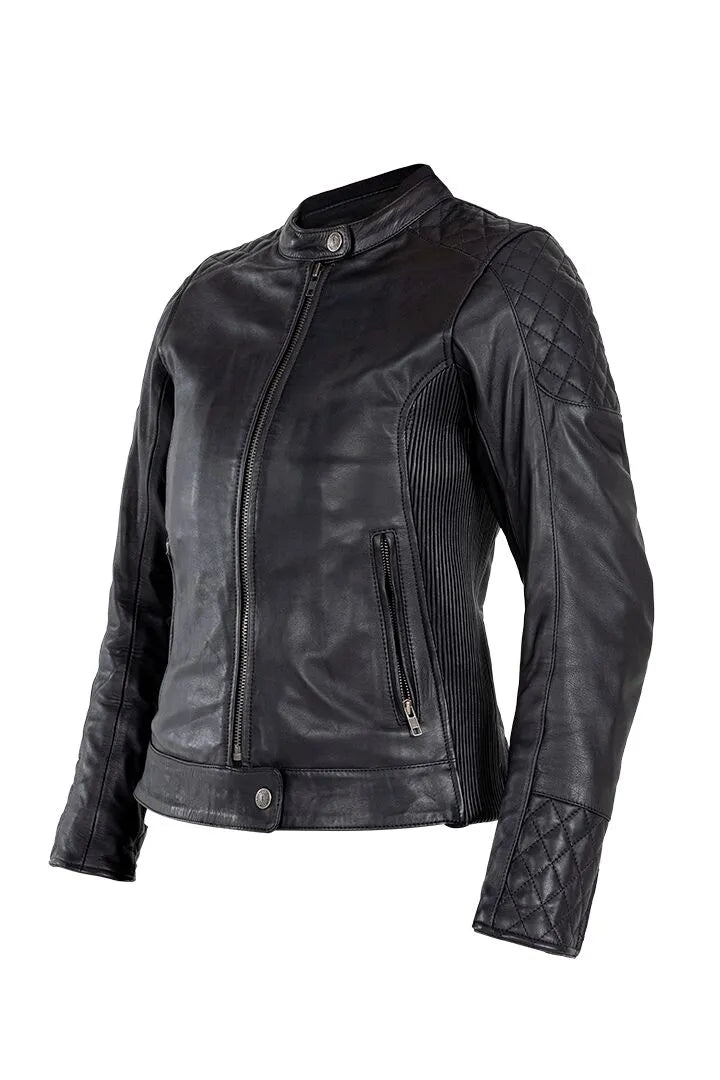 John Doe Women's Adina Leather Motorcycle Jacket - Black