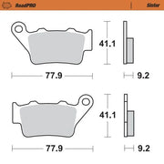 Moto-master Roadpro Sinter Bremsbelag Hinten - Hinten