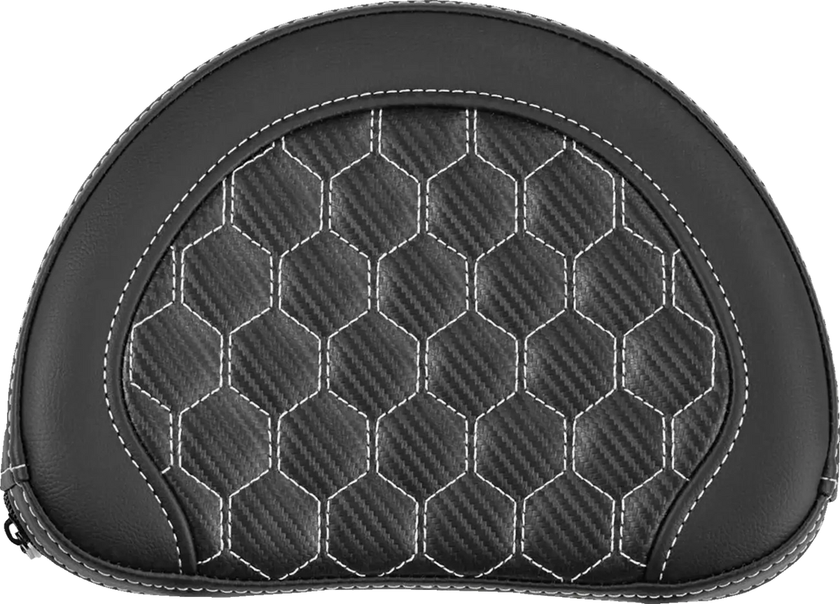 Saddlemen Contoured Sissy Bar Pad White Stitch 5" Width