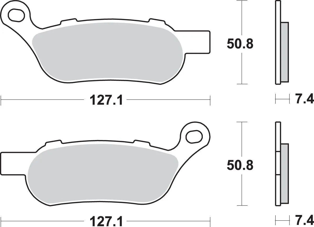 SBS Sintermetall Bremsbeläge Für Harley/Buell - Hinten