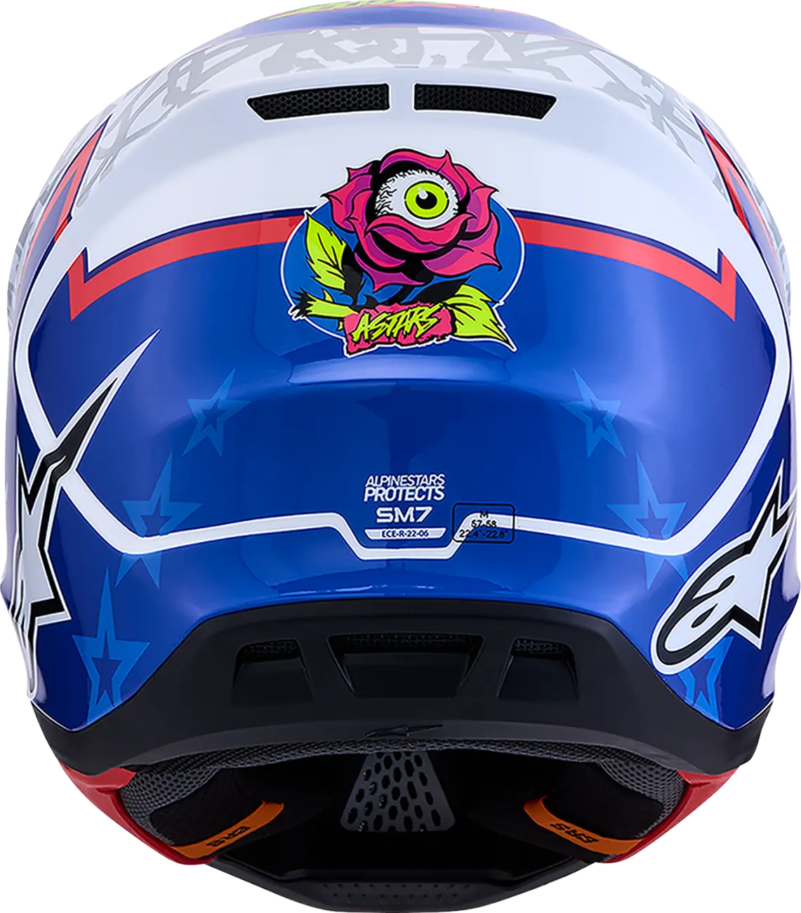 Alpinestars S-M7 Blaster Helmet White/Blue/Red