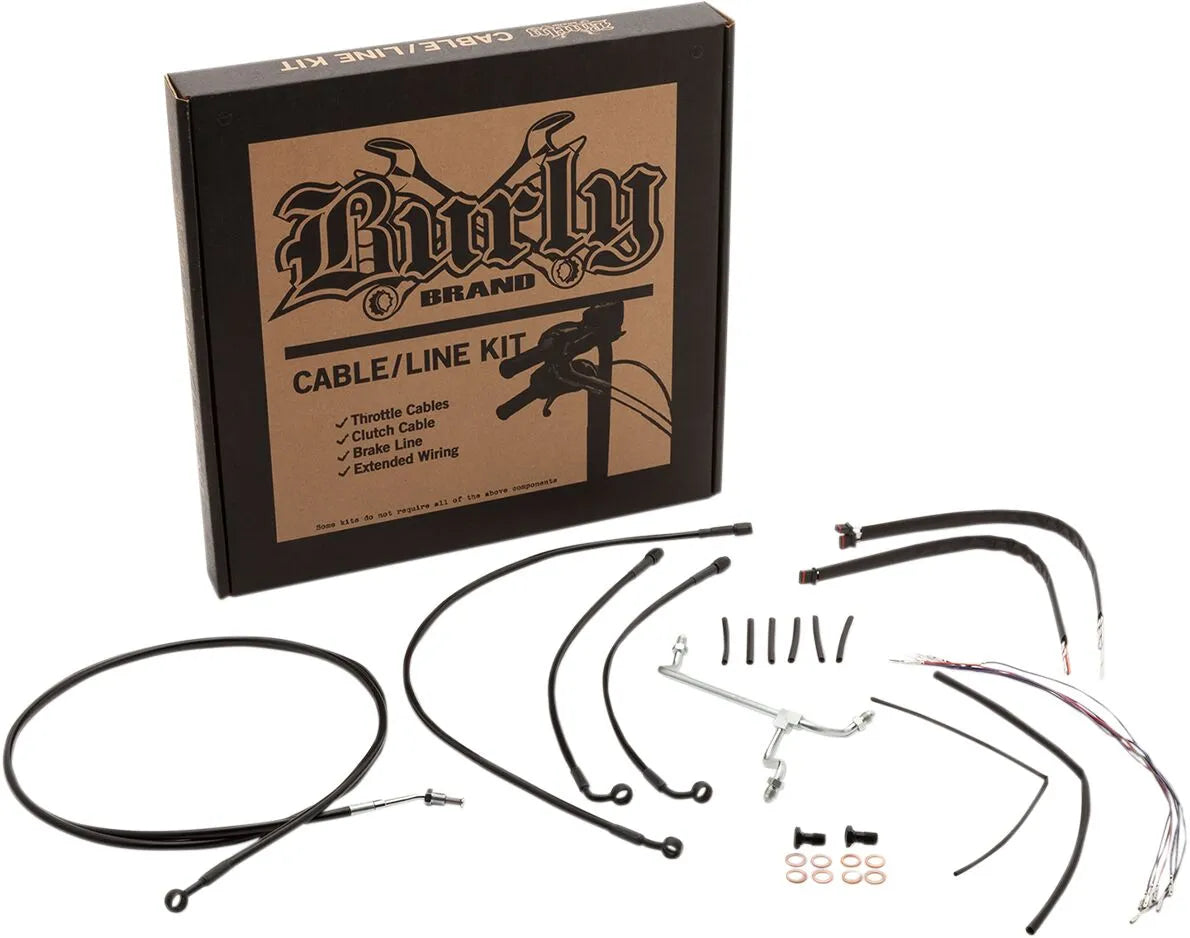 BURLY BRAND Complete Black Vinyl Cable/Line Kit for 16" Ape