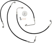 La Choppers Schwarz Geflochtener Bremsleitungssatz für Ape Hangers
