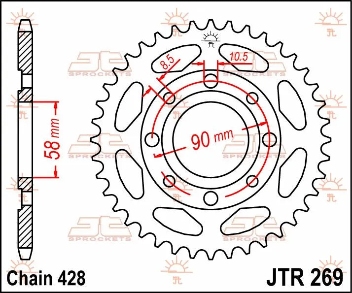 Jt Sprockets Steel Rear Sprocket 46t