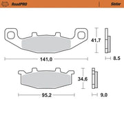 Moto-Master Roadpro Sinter Bremsbelag Hinten - Hinten