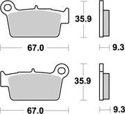 Moto-master Nitro Brake Pads - Sintered Metal - Rear