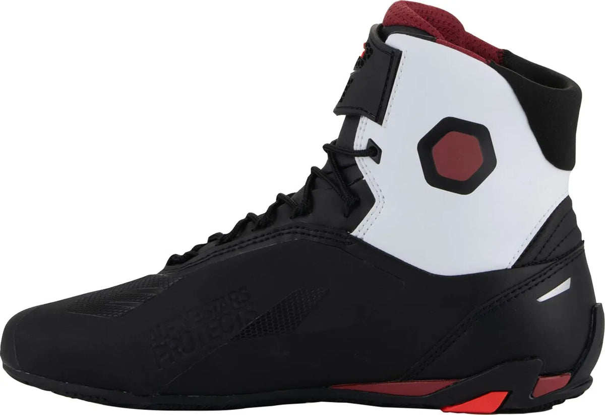 Alpinestars Faster-4 Shoes Black White Dark Red
